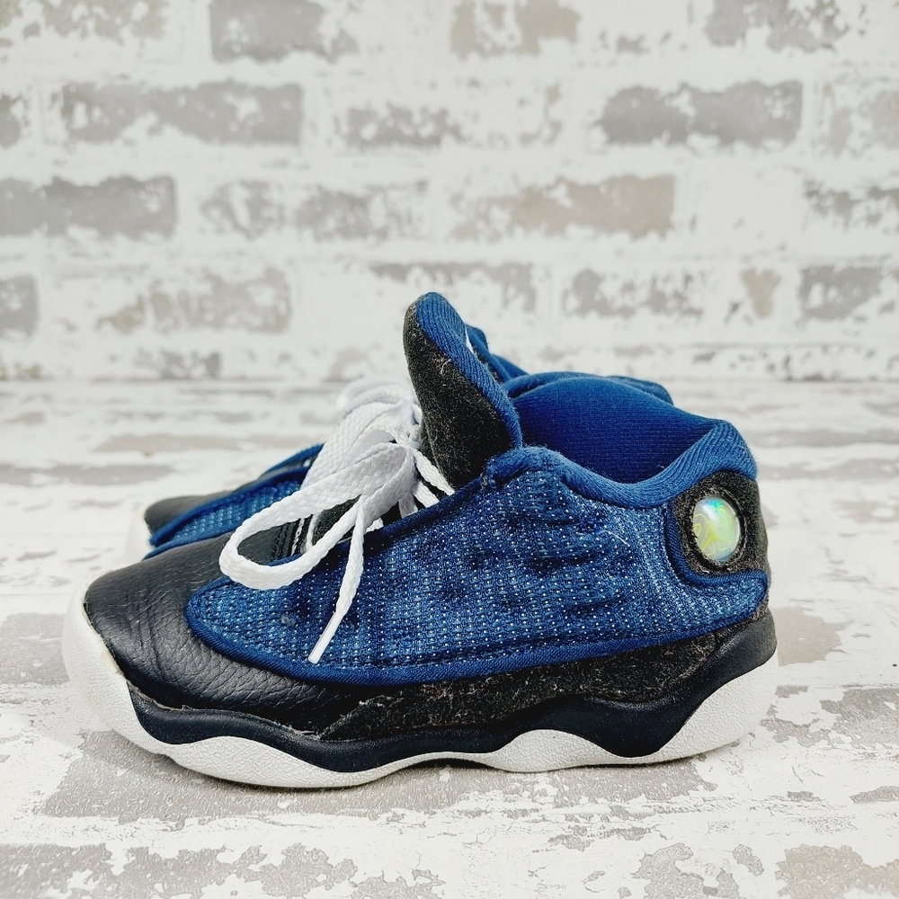 Air Jordan 13 Retro 'Flint' 2010 Blue Black Lace Up Athleisure Sneakers